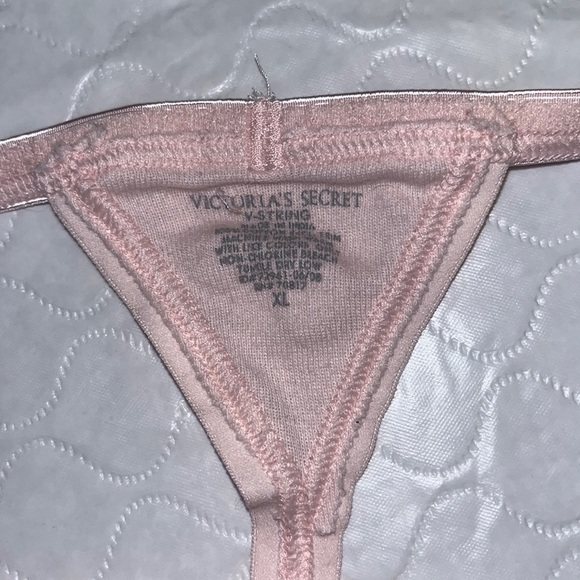 Victoria’s Secret light pink cotton v-string thong panty XL - Picture 8 of 11